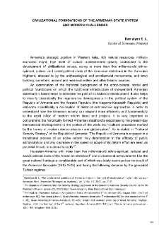 Civilizational foundations of the Armenian State System and modern challenges