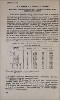Аллотипы иммуноглобулинов G и гнойно-воспалительные заболевания легких