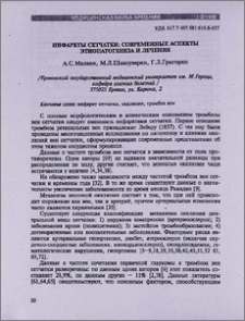 Инфаркты сетчатки: Современные аспекты этиопатогенеза и лечения