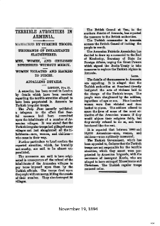Terrible atrocities in Armenia (The Sydney Morning Herald)