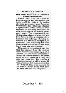 Armenian Refugees (Bismarck Weekly Tribune)