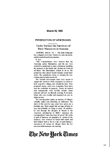 Persecution of the Armenians (New York Times)