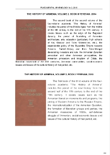 The History of Armenia, Volume 3, Book I Yerevan, 2010