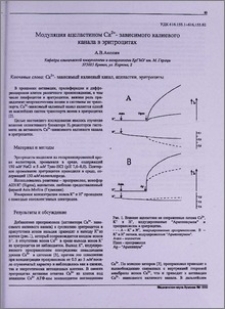 Модуляция ацеластином Ca2+- зависимого калиевого канала в эритроцитах