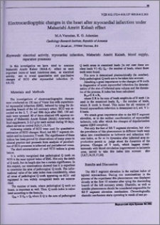 Electrocardiographic changes in the heart after myocardial infarction under Maharishi Amritt Kalash effect