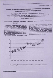 Влияние медико-эпидемиологических и социальных факторов на показатель смертности от туберкулеза
