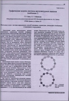 Графическая модель системы акупунктурных каналов (сообщение 1)