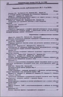 Указатель статей, опубликованных в N 1-4 за 2008г