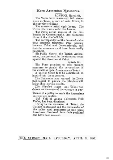More Armenian Massacres (The Sydney Mail)