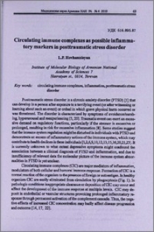 Circulating immune complexes as possible inflammatory markers in posttraumatic stress disorder