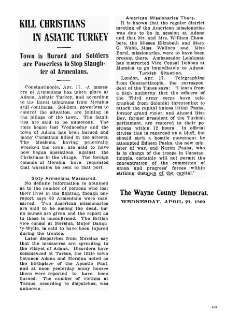 Kill Christians in Asiatic Turkey (The Wayne County Democrat)