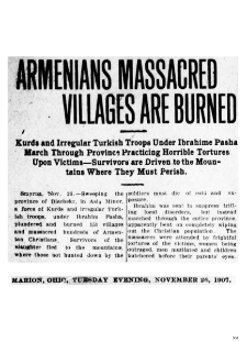 Armenians massacred villages are burned (The Marion Daily Mirror)