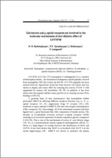 Calcineurin and μ-opioid receptors are involved in the molecular mechanisms of antidiabetic effect of LVVYPW