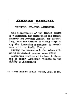 Armenian Massacres (The Sydney Morning Herald)