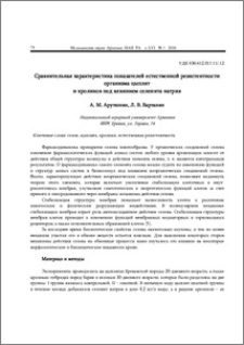 Сравнительная характеристика показателей естественной резистентности организма цыплят и кроликов под влиянием селенита натрия