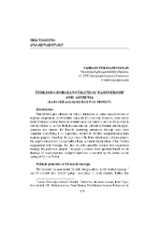 Turkish-Georgian Strategic Partnership and Armenia. (Kars-Akhalkalaki Railway Project)