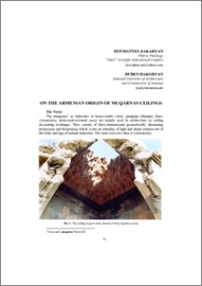 On the Armenian Origin of Muqarnas Ceilings