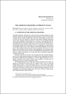 The Armenian Diaspora at Present Stage
