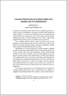 The Mass Penetration of Kurdish Tribes into Armenia and its Consequences