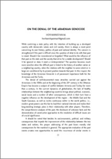 On the Denial of the Armenian Genocide