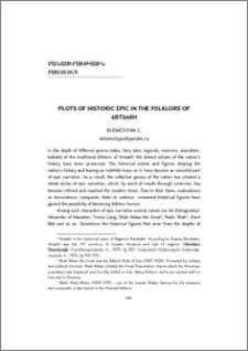 Plots of Historic Epic in the Folklore of Artsakh