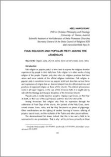 Folk Religion and Popular Piety Among the Armenians