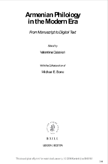 The Archaeology of the Armenian Manuscript: Codicology, Paleography, and Beyond