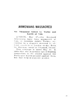 Armenians Massacred (Richmond Times Dispatch)