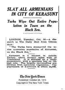 Slay all Armenians in city of Kerasunt (New York Times)