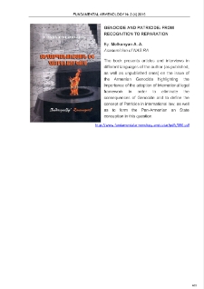 Melkonyan A. A., Genocide and Patricide: From recognition to reparation