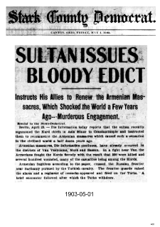 Sultan Issues Bloody Edict (Stark County Democrat)