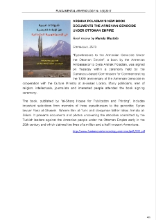 Arshak Poladian's New Book Documents the Armenian Genocide under Ottoman Empire