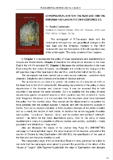 Ethnopolitical shifts in the Near East and the Armenian Highland in the VII-VI centuries B.C.