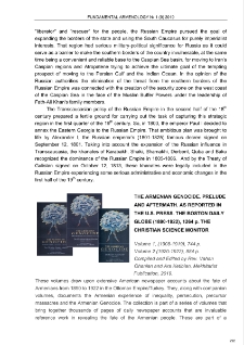 The Armenian Genocide. Prelude and aftermath. As reported in the U.S. Press. The Boston Daily Globe (1890-1922), 1264 p. The Christian Science Monitor